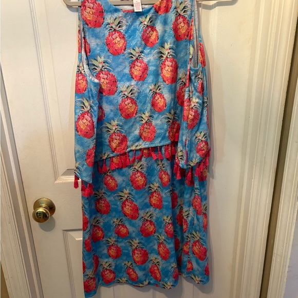Tropical Pineapple Print Dress - Picture 1 of 3